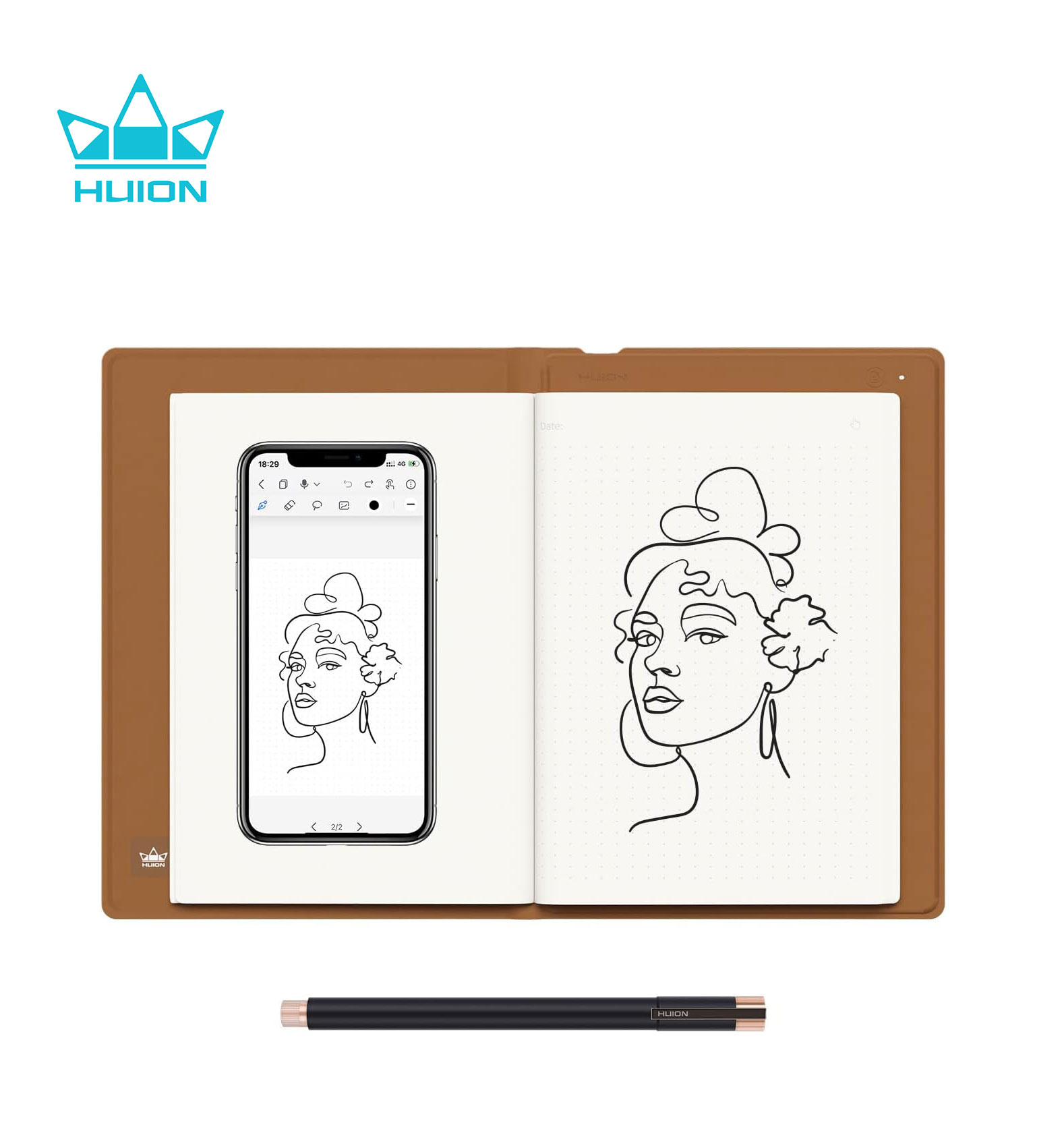 Huion Tablet Accessories - HUION Note 2-in-1 Digital Notebook Drawing