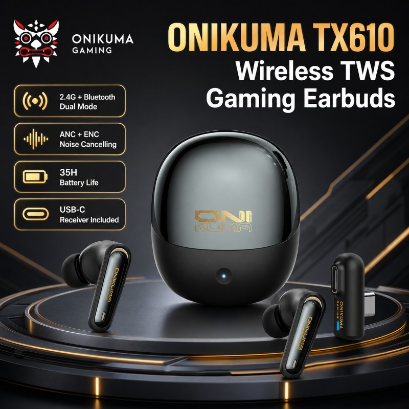 ONIKUMA TX610 Wireless Gaming  - đánh giá và giá Wired Earphone Lightning