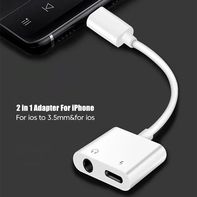2 in 1 iOS to 3.5mm Jack Audio - đánh giá và giá Wired Earphone Lightning