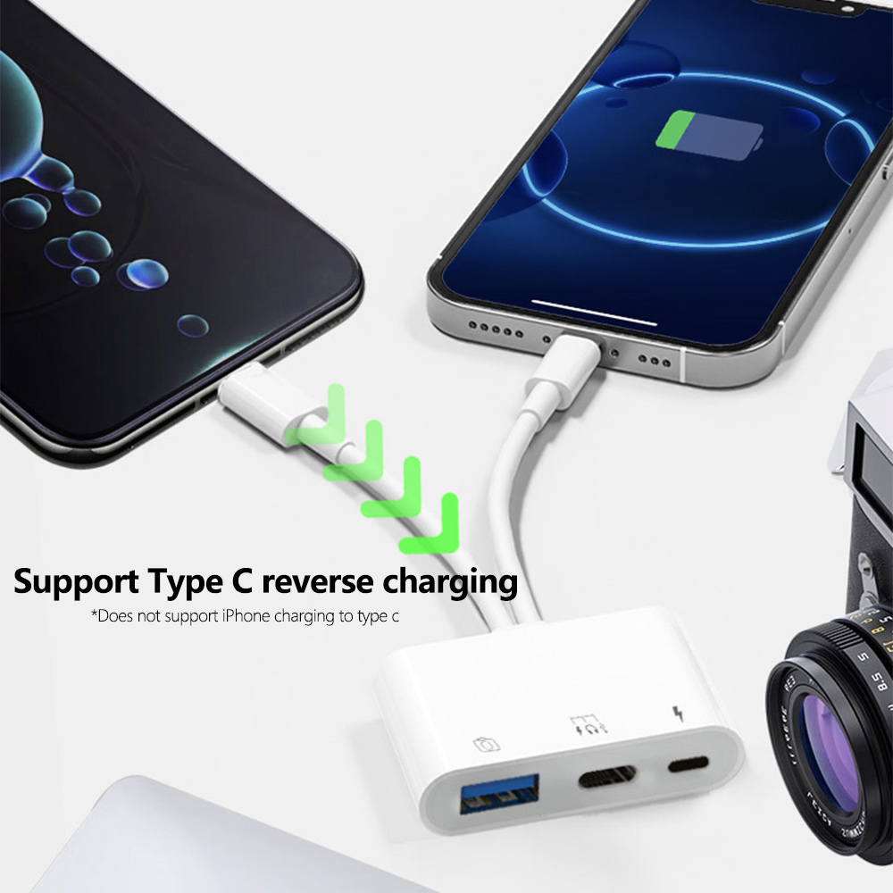 2 in 1 Lightning Type C to USB - đánh giá và giá Wired Earphone Lightning